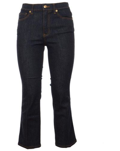 Tory Burch Cropped Boot-cut Jeans - Blue