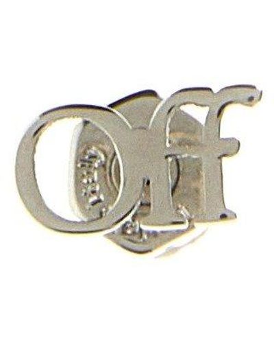 Off-White c/o Virgil Abloh Logo Motif Single Earring - White