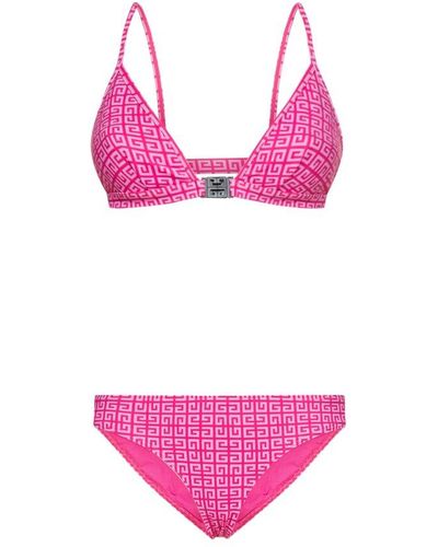 Givenchy 4g Logo Two Piece Bikini Set - Pink