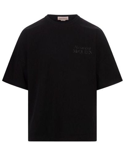 Alexander McQueen Logo-printed Crewneck T-shirt - Black