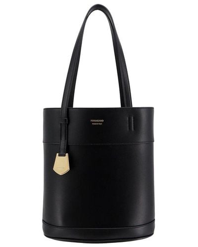 Ferragamo Charming Tote Bag N/S (S) - Black