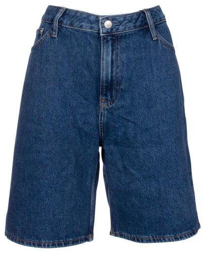 Calvin Klein 90s Mid-rise Denim Shorts - Blue