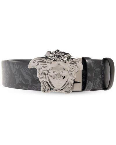 Versace Reversible Belt, - Black