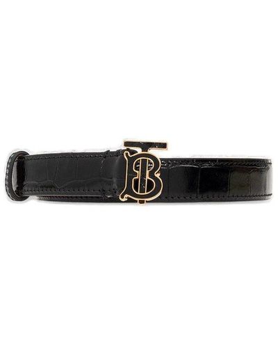 Burberry Leather Double B Buckle Belt , Size: S