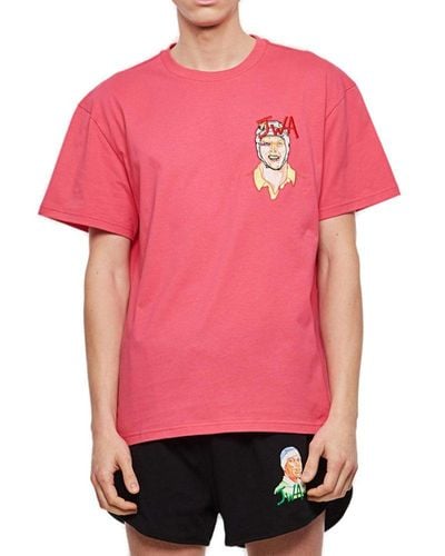 JW Anderson Graphic Printed Crewneck T-shirt - Red
