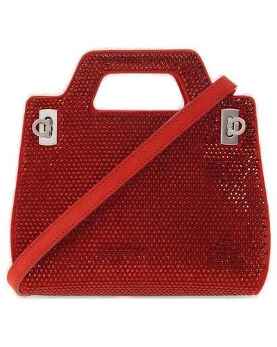 Ferragamo ‘Wanda Mini’ Shoulder Bag - Red