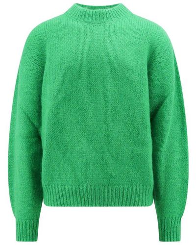 Represent Long Sleeved Crewneck Knitted Jumper - Green