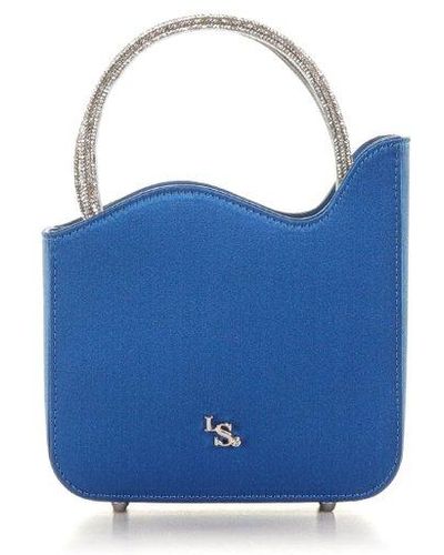 Le Silla Lvy Logo Plaque Micro Tote Bag - Blue
