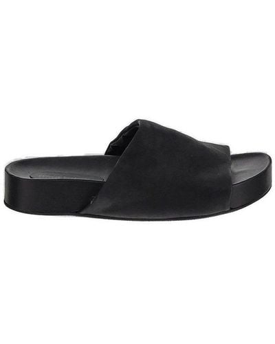 Uma Wang Round Toe Slides - Black