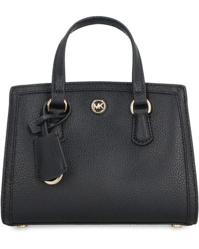MICHAEL Michael Kors Chantal Leather Mini Handbag - Black