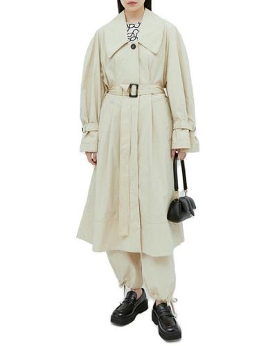 Rejina Pyo Oona Long-sleeved Belted Trench Coat - Natural