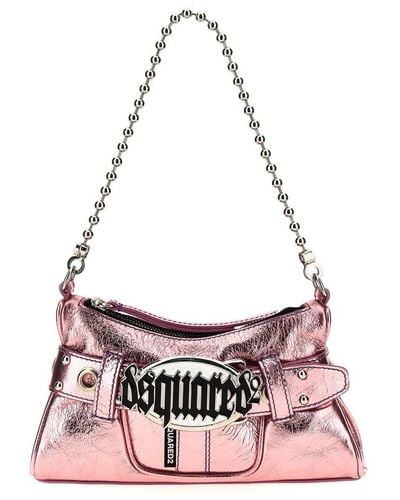 DSquared² Gothic Logo-plaque Zipped Clutch Bag - Pink