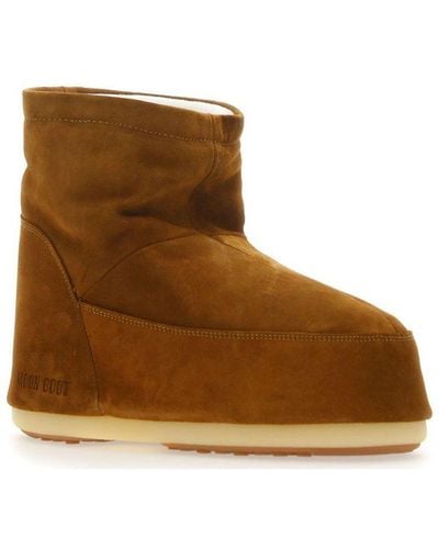 Moon Boot Icon Low Logo-embossed Suede Snow Boots - Brown