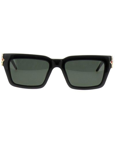 Casablancabrand Monogram Plaque Square Frame Sunglasses - Black