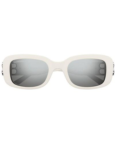 Balenciaga Rectangular Frame Sunglasses - White