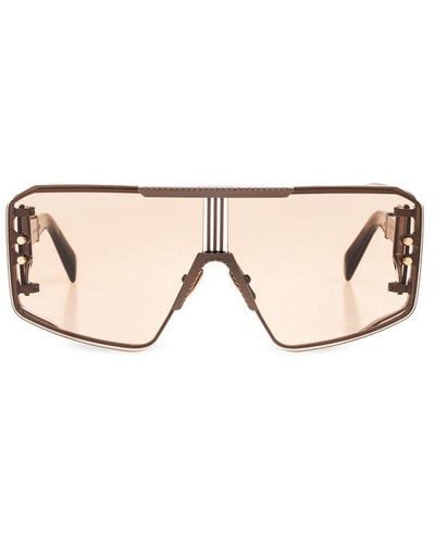 BALMAIN EYEWEAR Oversized Frame Sunglasses - Natural