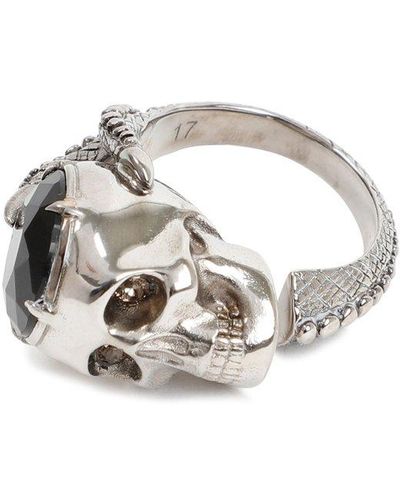 Alexander McQueen Victorian Skull Ring Jewelry - Metallic
