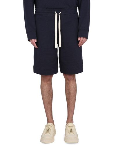 Jil Sander Cotton Bermuda Shorts - Blue