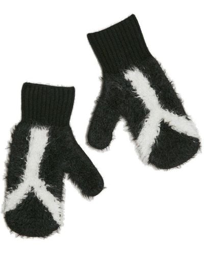 Y-3 Fuzzy Logo Gloves - Black