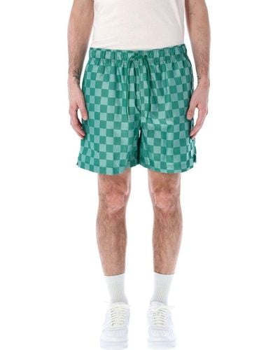 Nike Flow Logo-embroidered Drawstring Shorts - Green