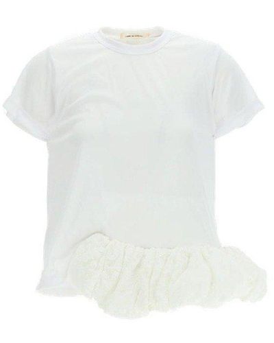 Comme des Garçons Ruffled Detail T-shirt - White