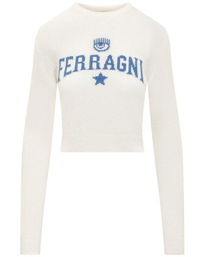 Chiara Ferragni Crewneck Sweater - White