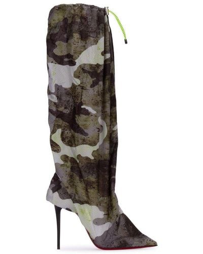 Christian Louboutin Camouflage Boots - Black
