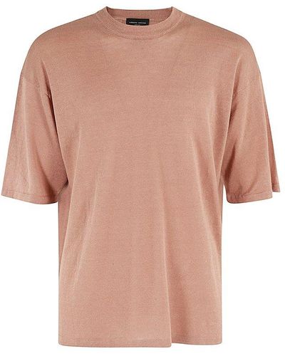 Roberto Collina Short-sleeve Knit T-shirt - Pink