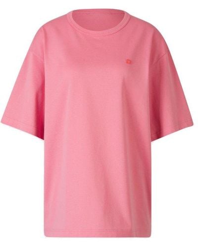 Acne Studios Logo Patch Crewneck T-shirt - Pink