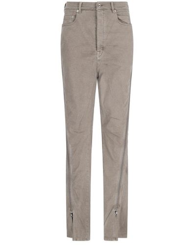 Rick Owens High-waist Denim Jeans - Grey