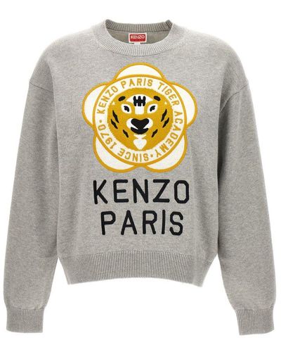 KENZO Tiger Academy Sweater, Cardigans - Gray