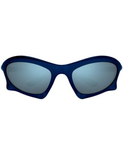 Balenciaga Bat Frame Sunglasses - Blue