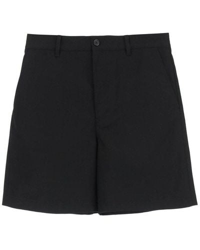 Acne Studios Button Detailed Denim Shorts - Black