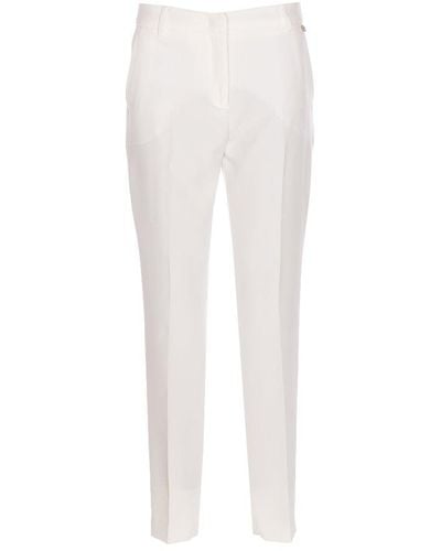 Liu Jo Mid-waist Cropped Tailored Pants - White