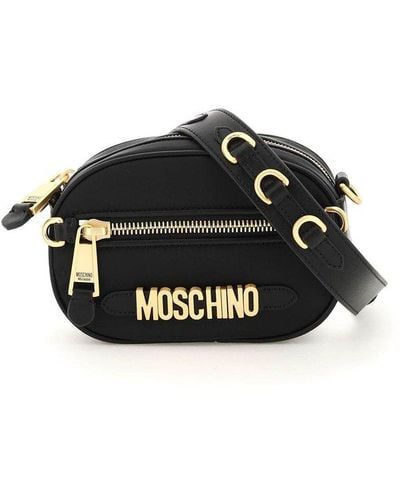 Moschino Nylon Camera Bag With Logo - Black