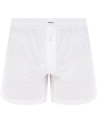 A.P.C. Boxers With Logo - White