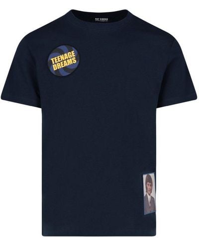 Raf Simons Teenage Dreams Pin T-shirt - Blue