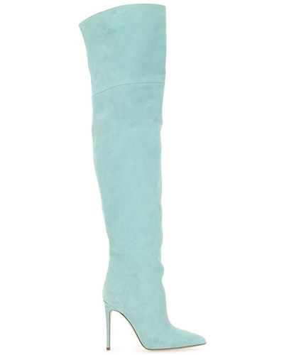 Paris Texas Pointed-toe Heeled Boots - Green