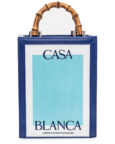Casablancabrand Mini House Tote Bag - Blue