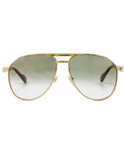 Gucci Pilot Frame Sunglasses - Green