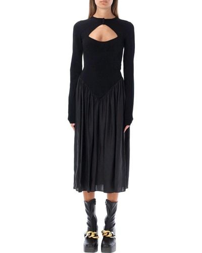Stella McCartney Technical Shint Knit Dress - Black