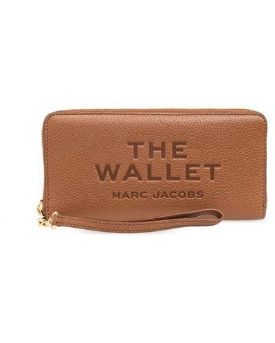 Marc Jacobs Wallet With Logo, - Brown
