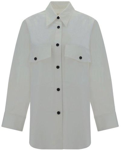 Khaite Mahmet Buttoned Oversize Shirt - Grey