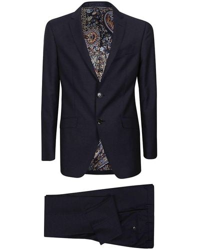Etro Two Piece Tailored Suit - Blue