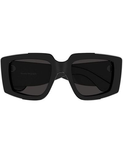 Alexander McQueen Square Frame Sunglasses - Black