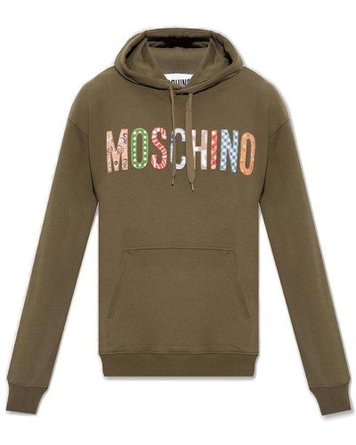 Moschino Embroidered Hoodie - Green
