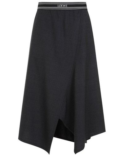 Loewe Asymmetric Skirt - Black