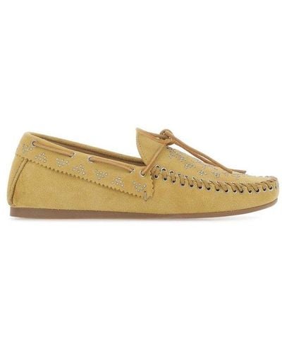 Isabel Marant Embellished Slip-on Loafers - Yellow