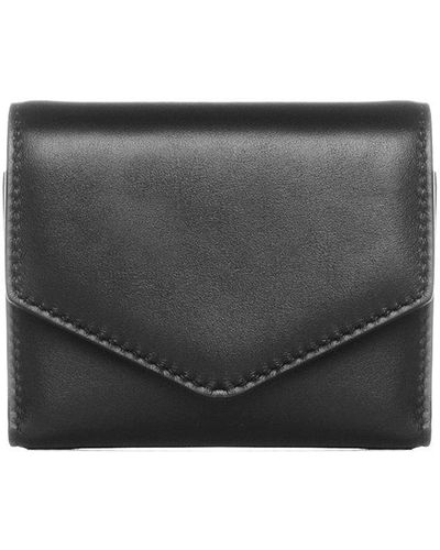 Maison Margiela Leather Tri-fold Wallet - Black
