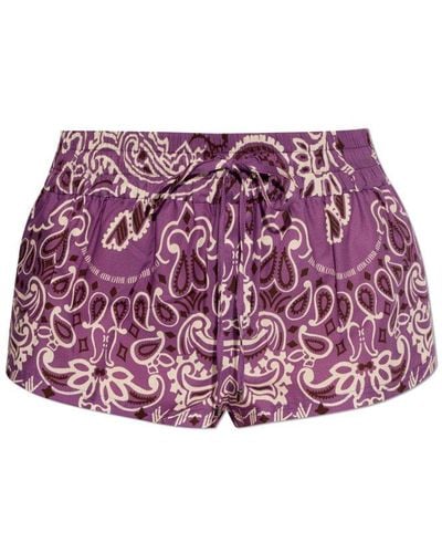 The Attico Shorts From The 'join Us At The Beach' Collection, - Red